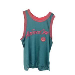Nike Air Force One Mesh Basketball Jersey Green Red XL